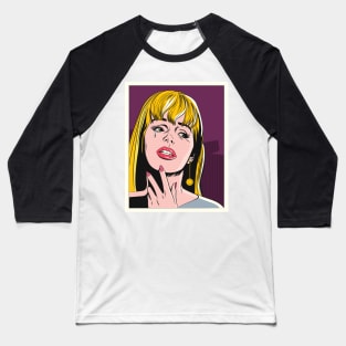 Pop Art Girl Baseball T-Shirt